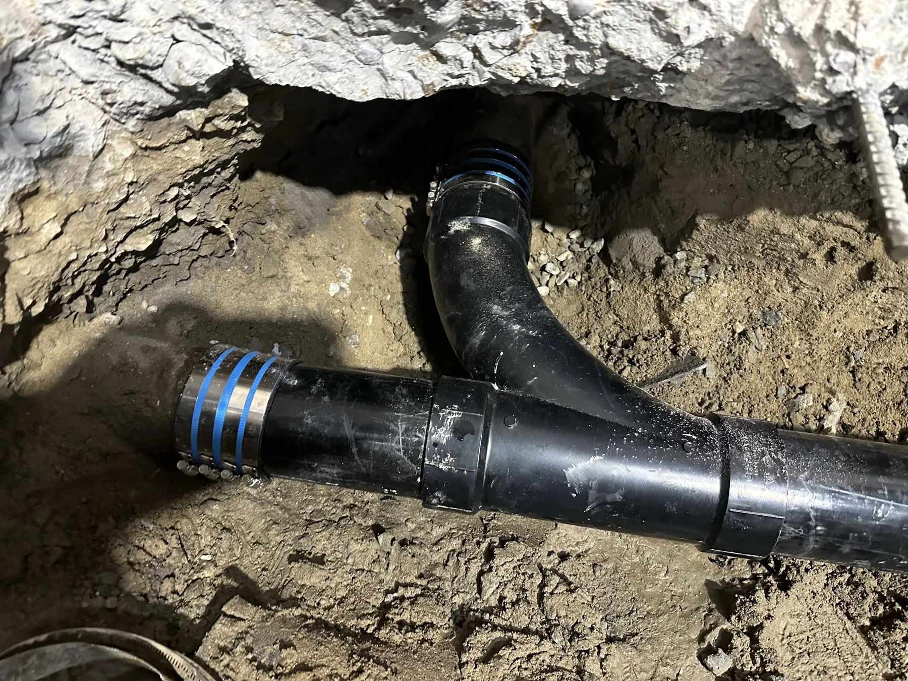 Detail of newly installed pipe at Cornerstone Church